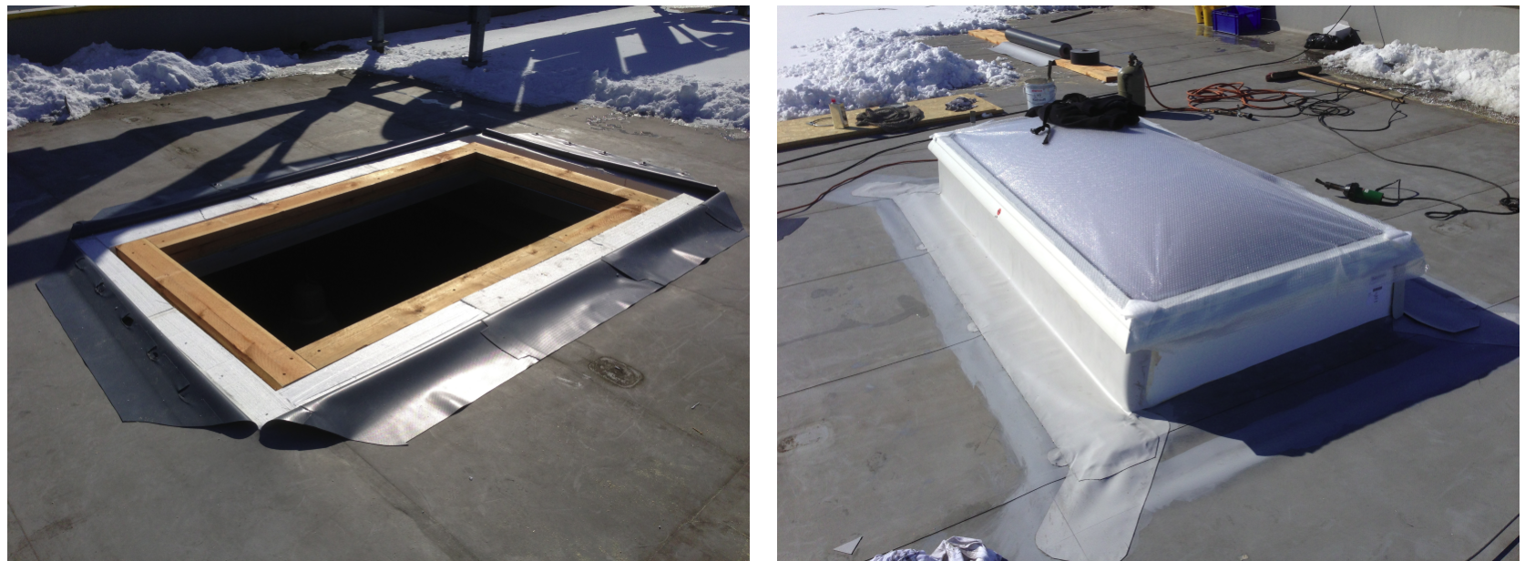 Einbau einer RWA-Kuppel in einem Verbrauchermarkt im Raum Braunschweig