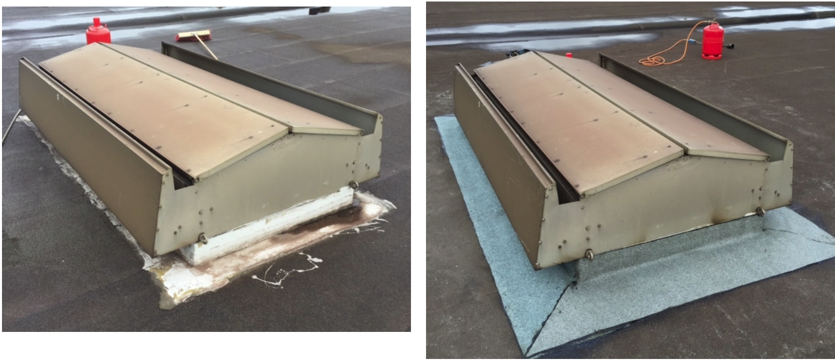 Neueinfassung einer RWA-Klappe bei einem Industriegebäude im Raum Wolfenbüttel